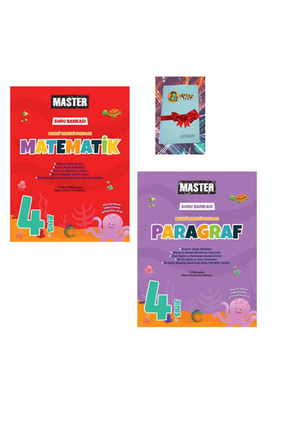 Okyanus Yayınları 4. Sınıf Master Paragraf + MATEMATİK Soru Bankası (NOT DEFT...