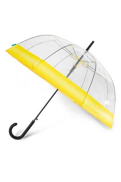 Perletti Automatic Women’s Umbrella Perletti, Dome Shape, Yellow Edge