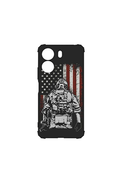 bestcase Αντικραδασμική θήκη πλάτης για Xiaomi Redmi 13C, American Soldier, A...