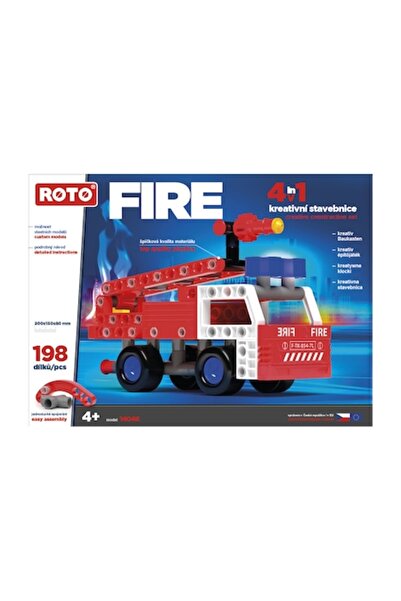 Roto Construction Set Fire Truck 4 in 1 Efko, 198 Pieces