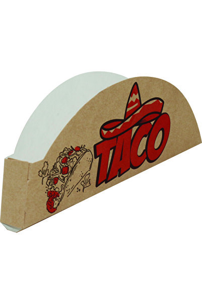 AMBALAJCİBURADA Taco Tutucu Stand Baskılı 50 Adet