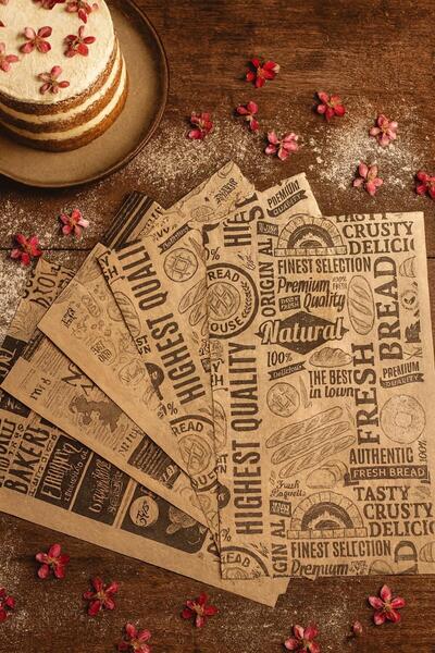 LAVİNYACONCEPT نمط ذاتي الصنع - نمط الصحف القديمة - ورق عرض تقديمي - 50 قطعة ...