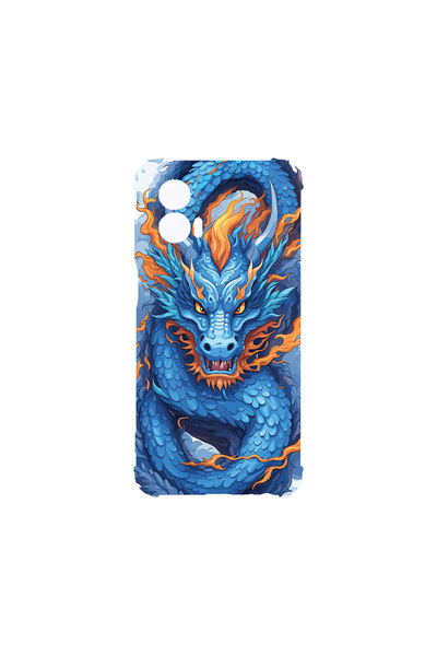 bestcase Carcasă spate antișoc pentru Motorola Edge 50 Fusion, Blue Dragon, A...