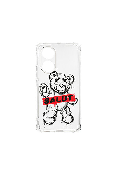 bestcase Carcasă spate antișoc pentru OPPO Reno 8T 4G, Teddy Bear Salut, AS 1548