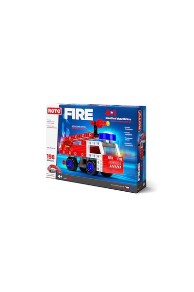 Roto Construction Set Fire Truck 4 in 1 Efko, 198 Pieces
