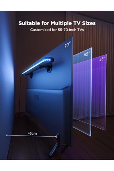 Govee LED Lightbar, 31 Inch RGBIC TV Light Bar with Multiple Placement Options, for 55-70 inch TV, W