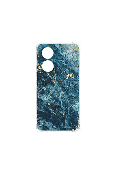 bestcase Carcasă spate antișoc pentru OPPO Reno 8T 4G, marmură - verde și aur...