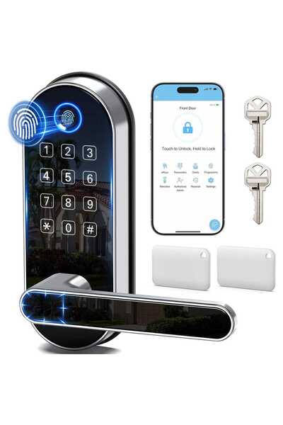Elindor ® Yala inteligentă cu amprentă și cod de acces, fără cheie