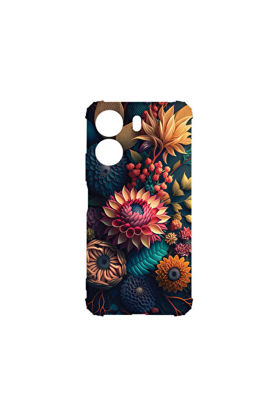 bestcase Αντικραδασμική θήκη πίσω μέρους για Xiaomi Redmi 13C, πολύχρωμα λουλ...