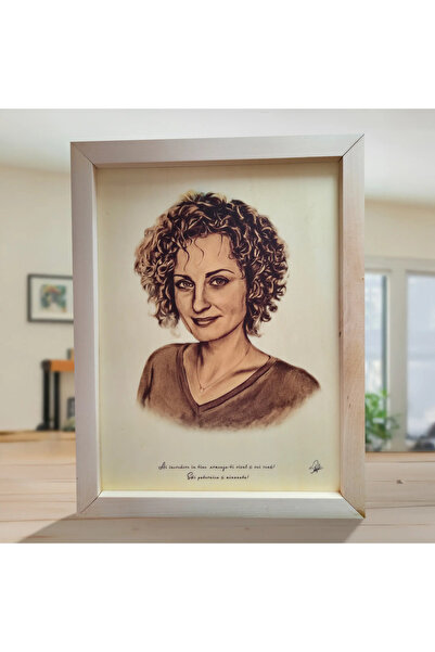 Sele ART Personalized Pyrograved Portrait - The Perfect Gift on Wood