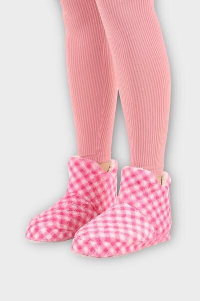 Liger Γυναικείες μπότες Piti καρό για το σπίτι Παντόφλες ΡΟΖ