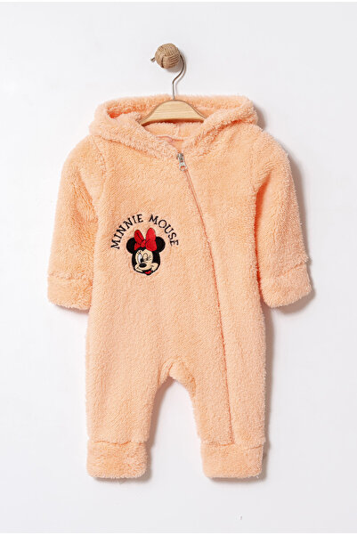 Chicsy Baby Kışlık Tatlı Welsoft Minnie Mouse Nakışlı Fermuarlı Kapüşonlu Beb...