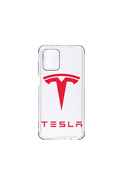 bestcase Carcasă spate antișoc pentru Motorola Edge 50 Fusion, logo Tesla roșu, AS 1711