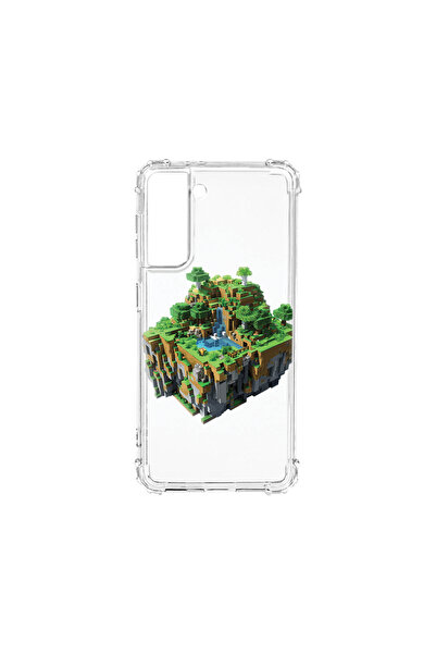 bestcase Carcasă spate antișoc pentru Samsung Galaxy S21, Minecarft World, AS...