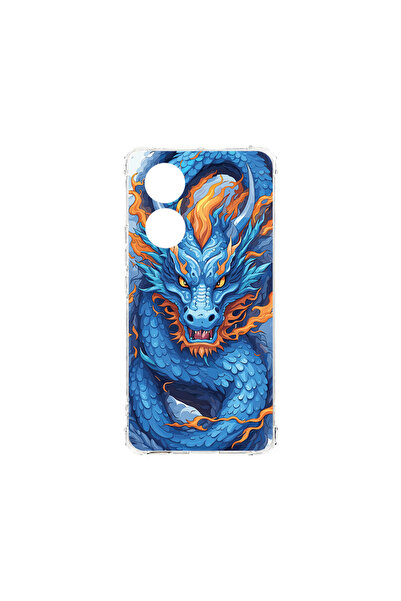 bestcase Carcasă spate antișoc pentru OPPO Reno 8T 4G, Blue Dragon, AS 1408