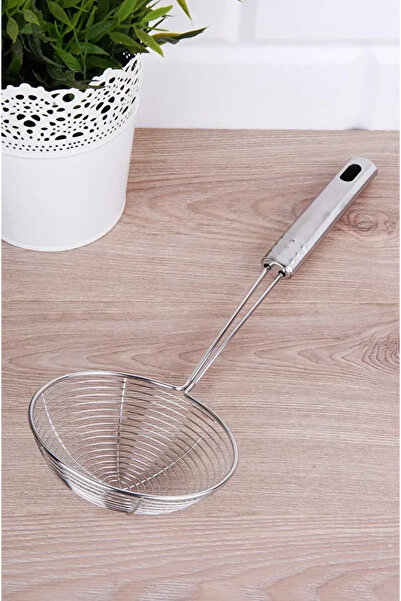 AYGÖREN HOME Pratik Metal Yağ Kevgiri - Kızartma Haşlama Servis Kevgiri