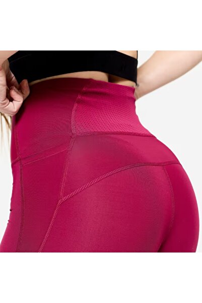 Decathlon Kadın Fitness Taytı - Yüksek Belli - Kırmızı