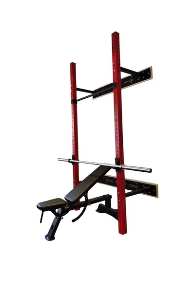 Duvara Monte Katlanır Squat İstasyonu - 80x80 Profil - Profesyonel Kullanım