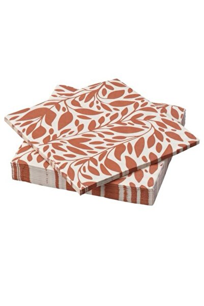 IKEA Höstagılle desenli peçete, turuncu, 33x33cm 30 adet