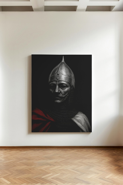 Kıpçak Türkü Zırhlı Savaşçı - Kanvas Tablo - Orta Çağ, Tarihi ve Epik Sanat Temalı Duvar Dekoru