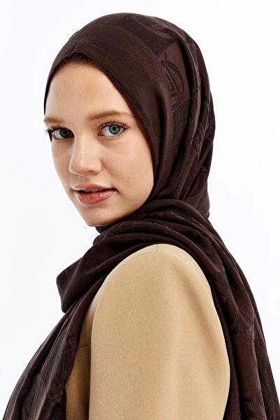 Valentino Orlandi VALENTİNO ORLANDİ Alia Dama Desen Şal - Acı Kahve