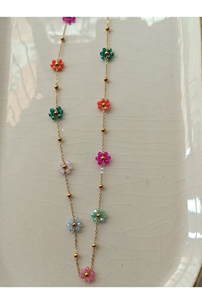Kudi Colorful Daisy Bracelet and Necklace Set