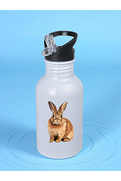 lili hediyelik Rabbit Flask Water Bottle 600 ml - Children's Water Bottle, Children's Water Flask