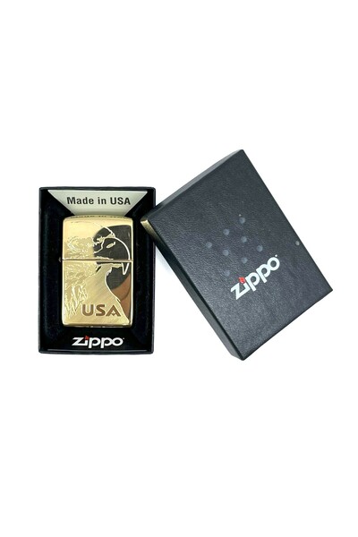 Zippo Amerikan Kartalı High Polish Brass Dizayn Çakmak