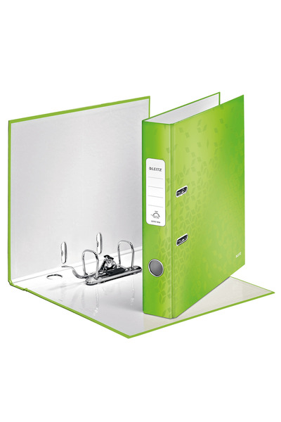 Leitz Biblioraft 180° WOW laminated cardboard A4 52 mm green