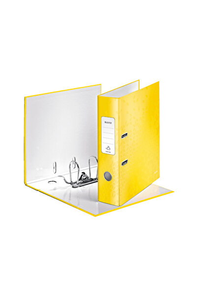 Leitz Biblioraft 180° WOW laminated cardboard A4 80 mm yellow