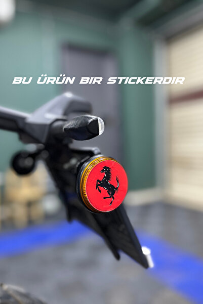 Banxtre Round 5Cmx5Cm Horse Sticker Set for Motorcycle Cat's Eye (2 Pieces)
