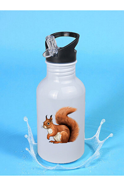 lili hediyelik زجاجة ماء سنجاب سعة 600 مل - زجاجة ماء للأطفال، زجاجة ماء للأطفال