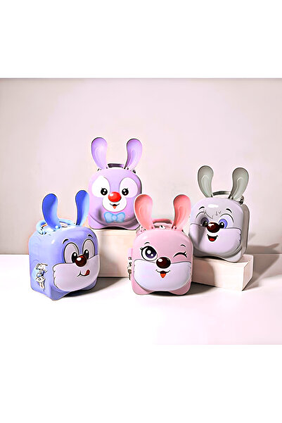 Wolawood Cute Rabbit Themed Metal Lockable Piggy Bank Kids Gift Fun Safe Surp...