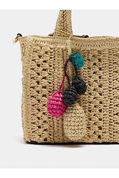 PARFOIS Hasır Efektli Çapraz Askılı Tote Çanta