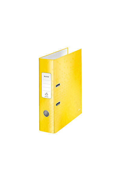 Leitz Biblioraft 180° WOW laminated cardboard A4 80 mm yellow