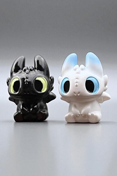 GiginGo Ejderhanı Nasıl Eğitirsin Mini 5cm Süper İkili Set - Dişsiz ve Işığın Öfkesi Figürleri