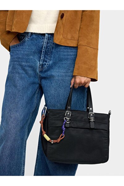 PARFOIS Charm’lı Teknik Kumaş Tote Çanta
