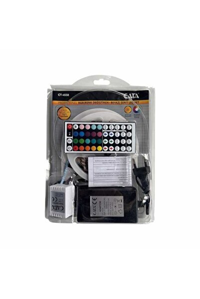 Cata CT-4558 şerit led seti (5mt Rgb 352 renk trafo-rgb-kumanda)