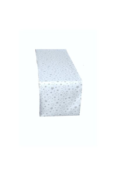 DENISA-DO Tablecloth, Silver Star Cross Christmas, 30 x 130 cm