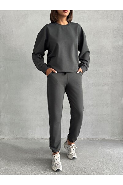 kaphone 10 Women's 0 Neckline Elasticated Leg Cotton Tracksuit Set