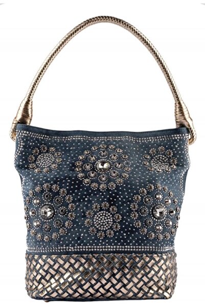 Guja 25YG154 حقيبة دينم نسائية مرصعة بالأحجار