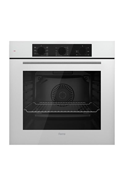 Ferre Yeni Seri FlowArt Beyaz Cam Ankastre Set ( QBL62CB + SS206 + D087 )