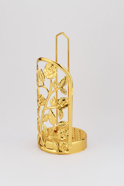 AKSESUAR EVRENİ Rondos Gold Paslanmaz Ultra Lüks Rulo Peçetelik Düzenleyici Sunum Mutfak Dekorasyonu Sofra