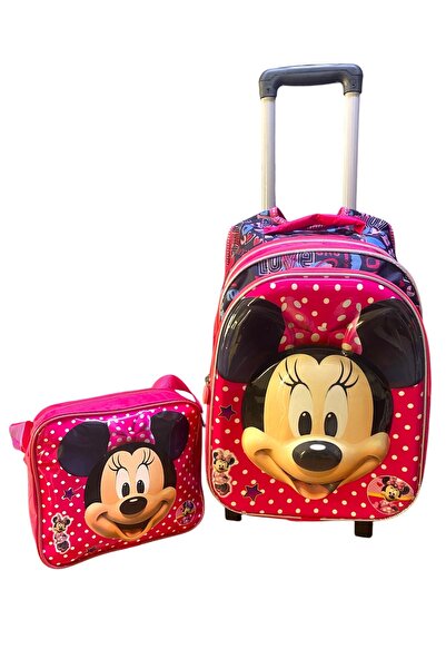 Polo 3d Kabartma Resim Tekerlekli Okul Çanta Beslenmeli Takım Ortopedik 3 bölmeli