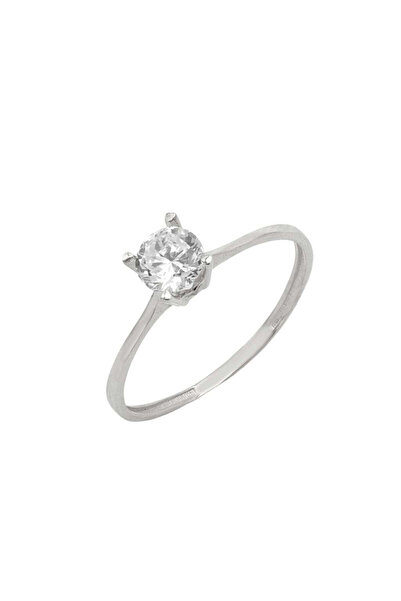 Bijuteria SORELLY Inel Aur 14k Alb Solitaire 14