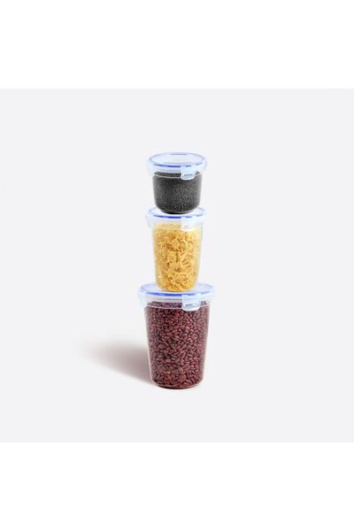 PONÇİK BEBEK 3 Piece Master Storage Container with Lid Storage Container 3 Di...