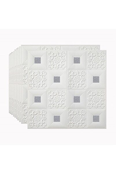 HOZRO Set 20x 3D Self-Adhesive Wallpaper HOZRO, Ceiling/Wall Design, Modern, Easy to Install, White/Grey