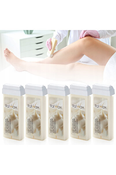 İTALWAX 🍫 Beyaz Çikolata Roll-on Ağda Seti – 4 Al, 1 Bedava!