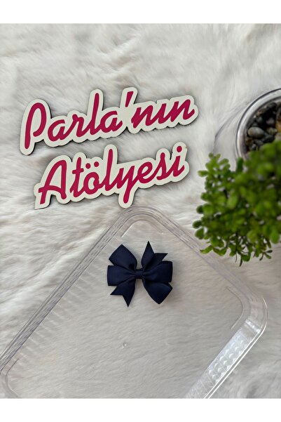 SOFT Timsah klipsli kız çocuk lacivert fiyonk saç tokası