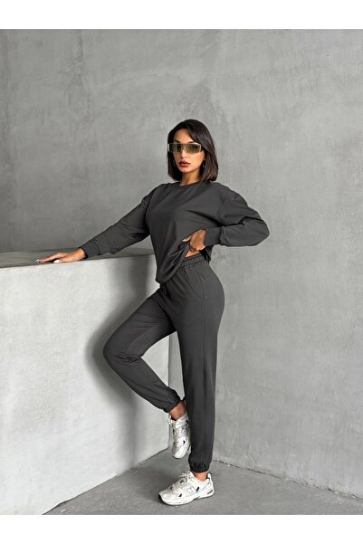 kaphone 10 Women's 0 Neckline Elasticated Leg Cotton Tracksuit Set